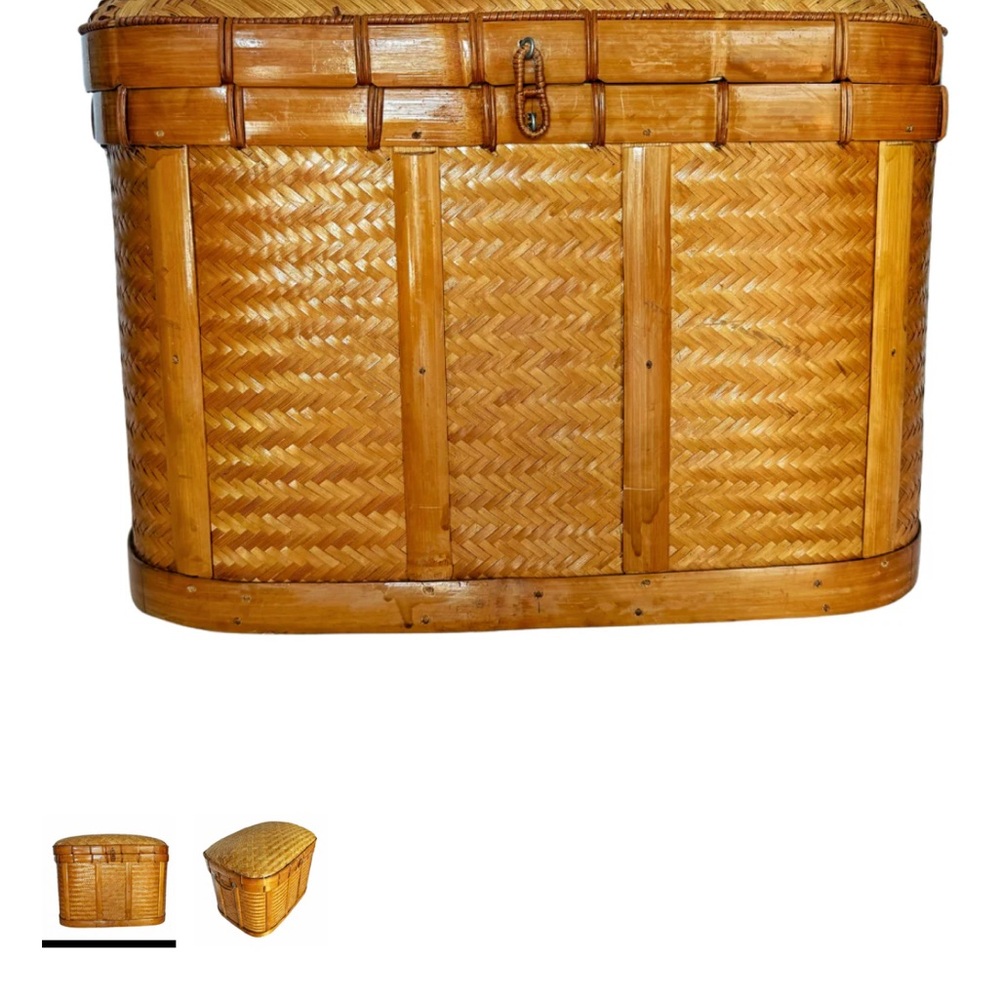 Vintage Chinoiserie
Herringbone Lidded Basket